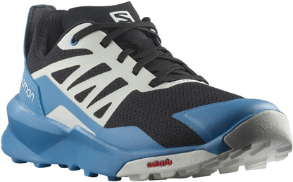 Salomon Kids Patrol Trail Running Shoes, Black/Blithe/White, 3 Big Kid