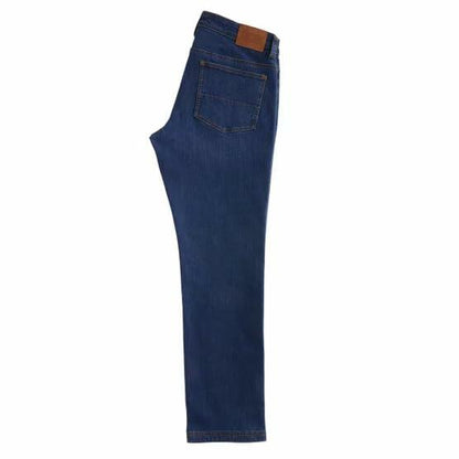 Kirkland Signature Men's Comfort Stretch Straight Fit Classic 5 Pocket Denim Jean (US, Waist Inseam, 30, 32, Regular, Regular, Dark Blue)