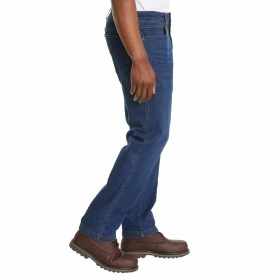 Kirkland Signature Men's Comfort Stretch Straight Fit Classic 5 Pocket Denim Jean (US, Waist Inseam, 32, 29, Regular, Regular, Dark Blue)