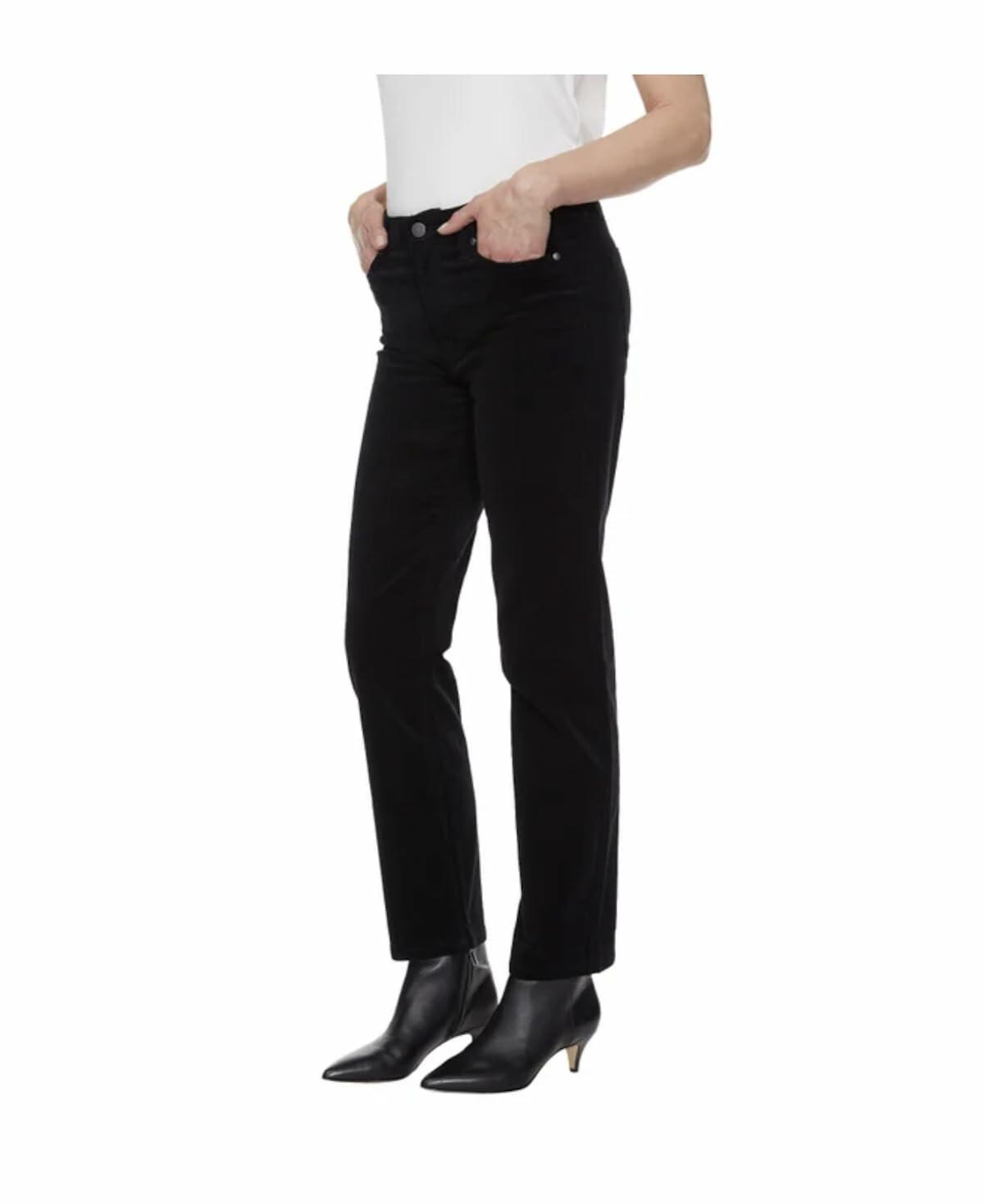 Buffalo David Bitton Women's Stretch Straight Leg Corduroy Pant (US, Numeric, 10, Regular, Regular, Black)