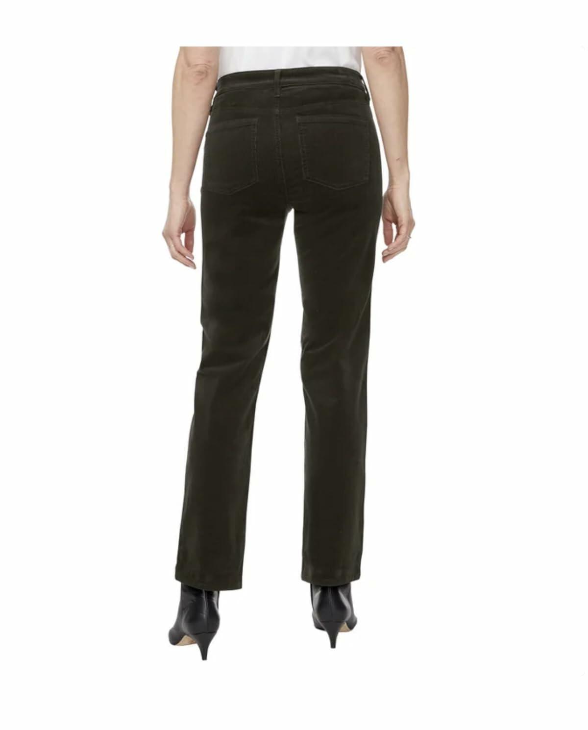 Buffalo David Bitton Women's Stretch Straight Leg Corduroy Pant (US, Numeric, 10, Regular, Regular, Rosemary (Green))