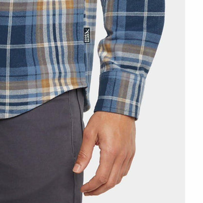 Eddie Bauer Men’s Classic Plaid Flannel Shirt – Long Sleeve, Button-Up (US, Alpha, XX-Large, Regular, Regular, Blue)