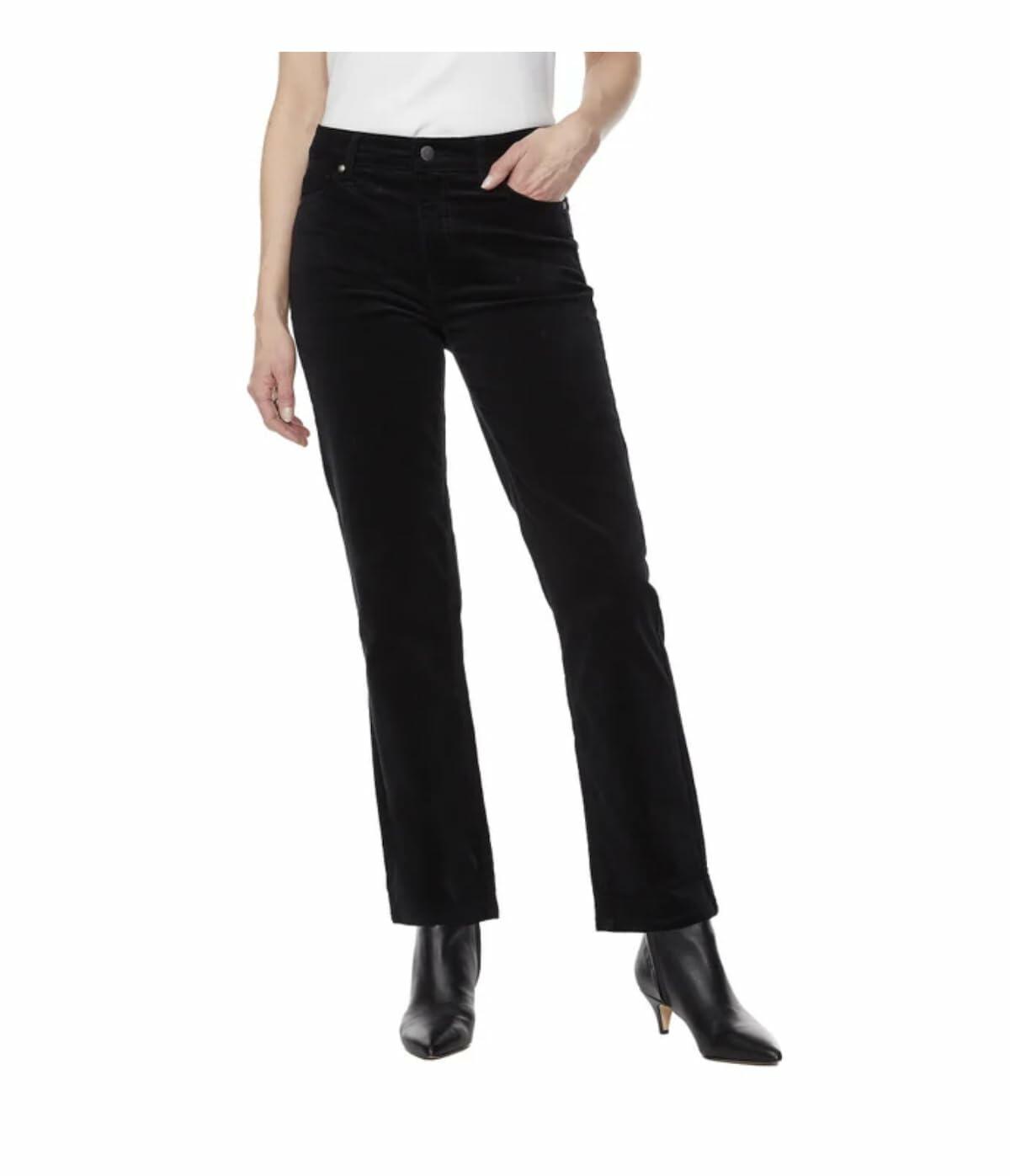Buffalo David Bitton Women's Stretch Straight Leg Corduroy Pant (US, Numeric, 10, Regular, Regular, Black)
