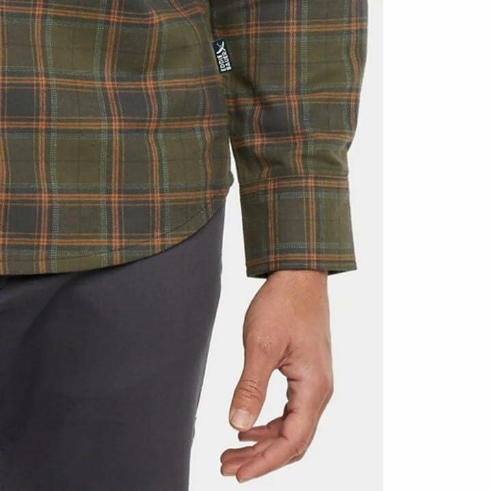 Eddie Bauer Men’s Classic Plaid Flannel Shirt – Long Sleeve, Button-Up (US, Alpha, XX-Large, Regular, Regular, Green)