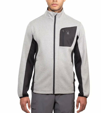 Spyder Men's Relaxed Fit Full Zip Jacket (US, Alpha, XX-Large, Regular, Regular, Gray)