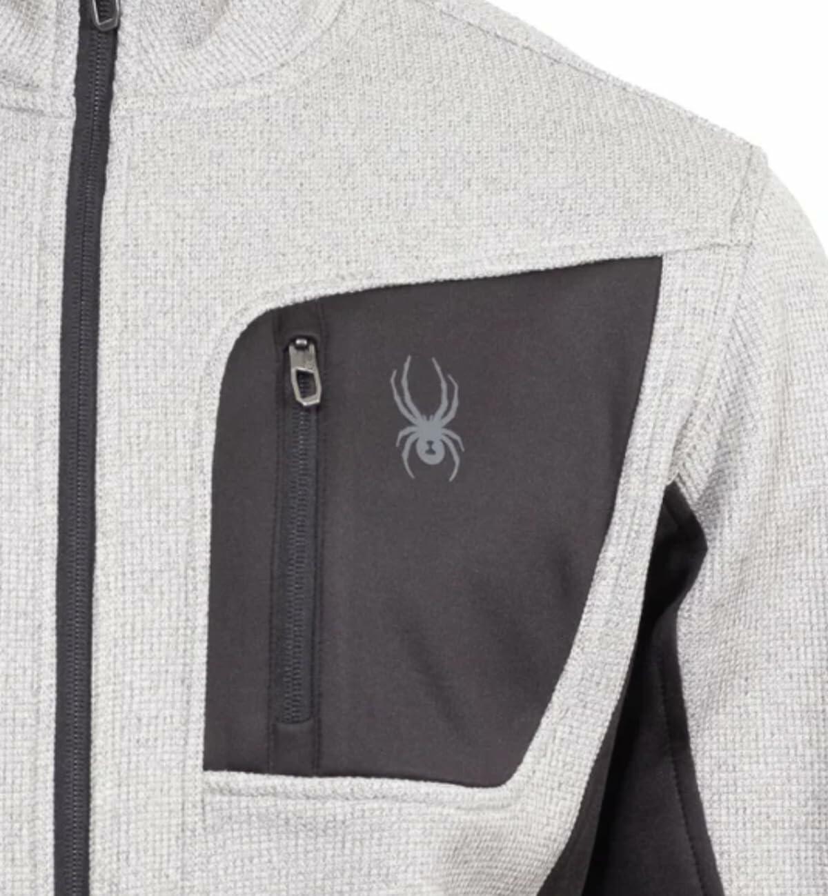 Spyder Men's Relaxed Fit Full Zip Jacket (US, Alpha, XX-Large, Regular, Regular, Gray)