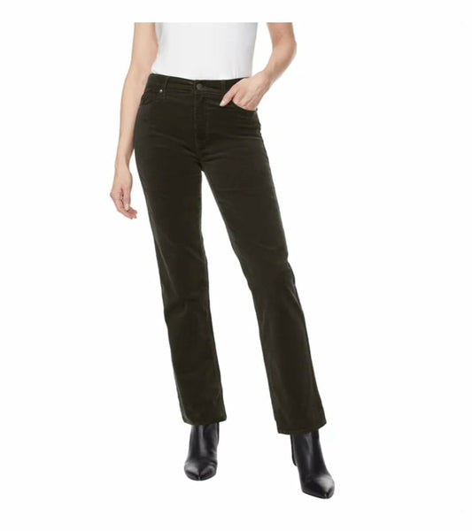 Buffalo David Bitton Women's Stretch Straight Leg Corduroy Pant (US, Numeric, 10, Regular, Regular, Rosemary (Green))