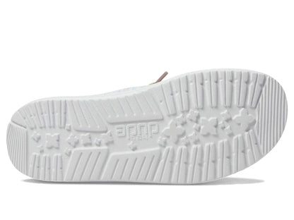 HEYDUDE Wendy Stretch Loafers for Little and Big Kids with Low-Top Silhouette and Lace-Up Closure Sunset Pink 4 Big Kid M