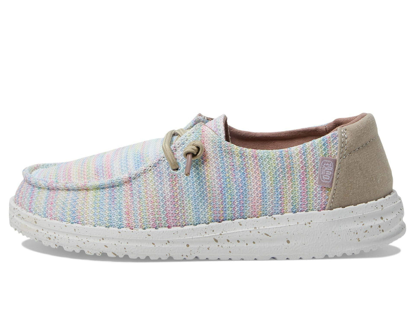 HEYDUDE Wendy Stretch Loafers for Little and Big Kids with Low-Top Silhouette and Lace-Up Closure Sunset Pink 4 Big Kid M