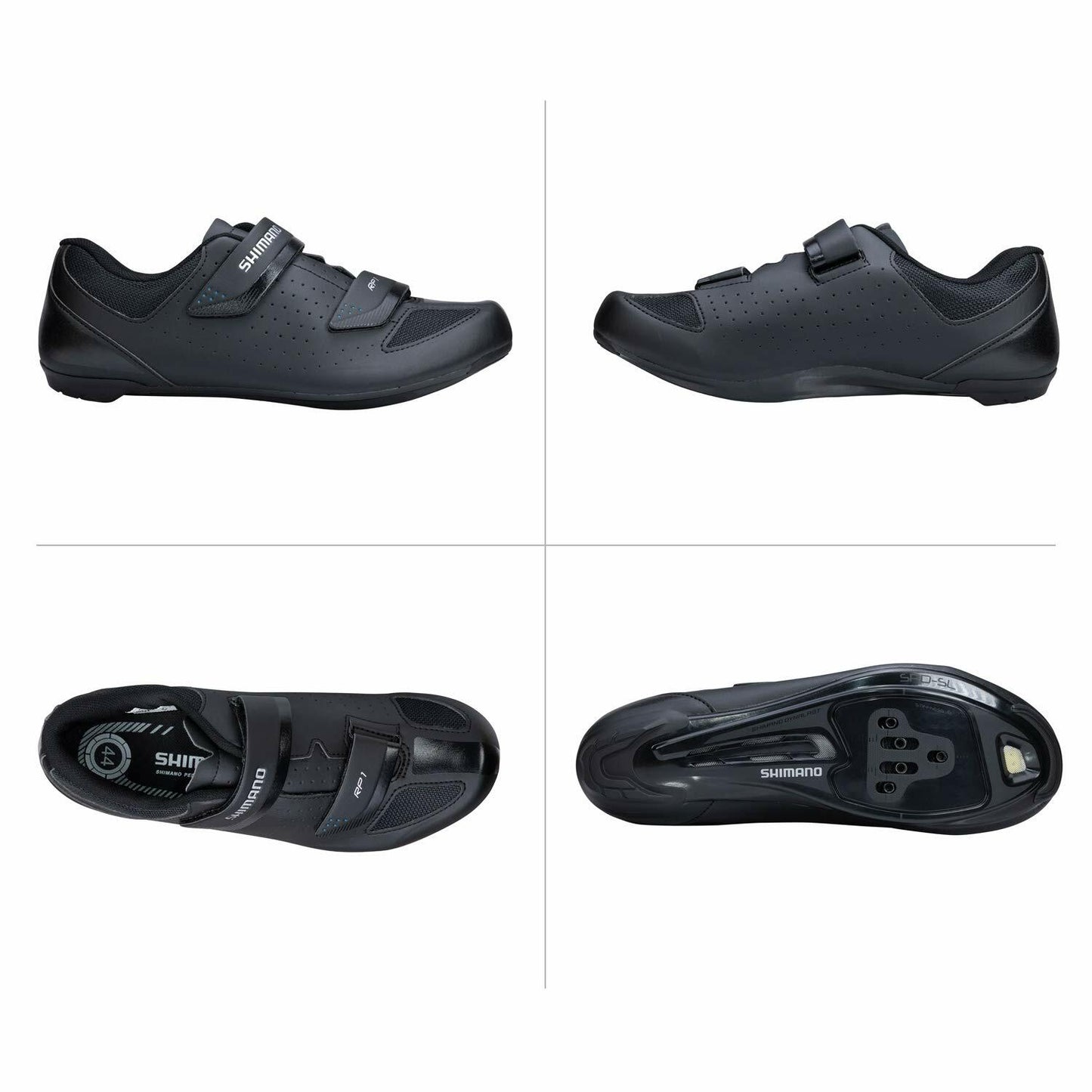 SHIMANO SH-RP1 High Performing All-Rounder Cycling Shoe, Black, 16-16.5 Women / 12-12.5 Men (EU 48)