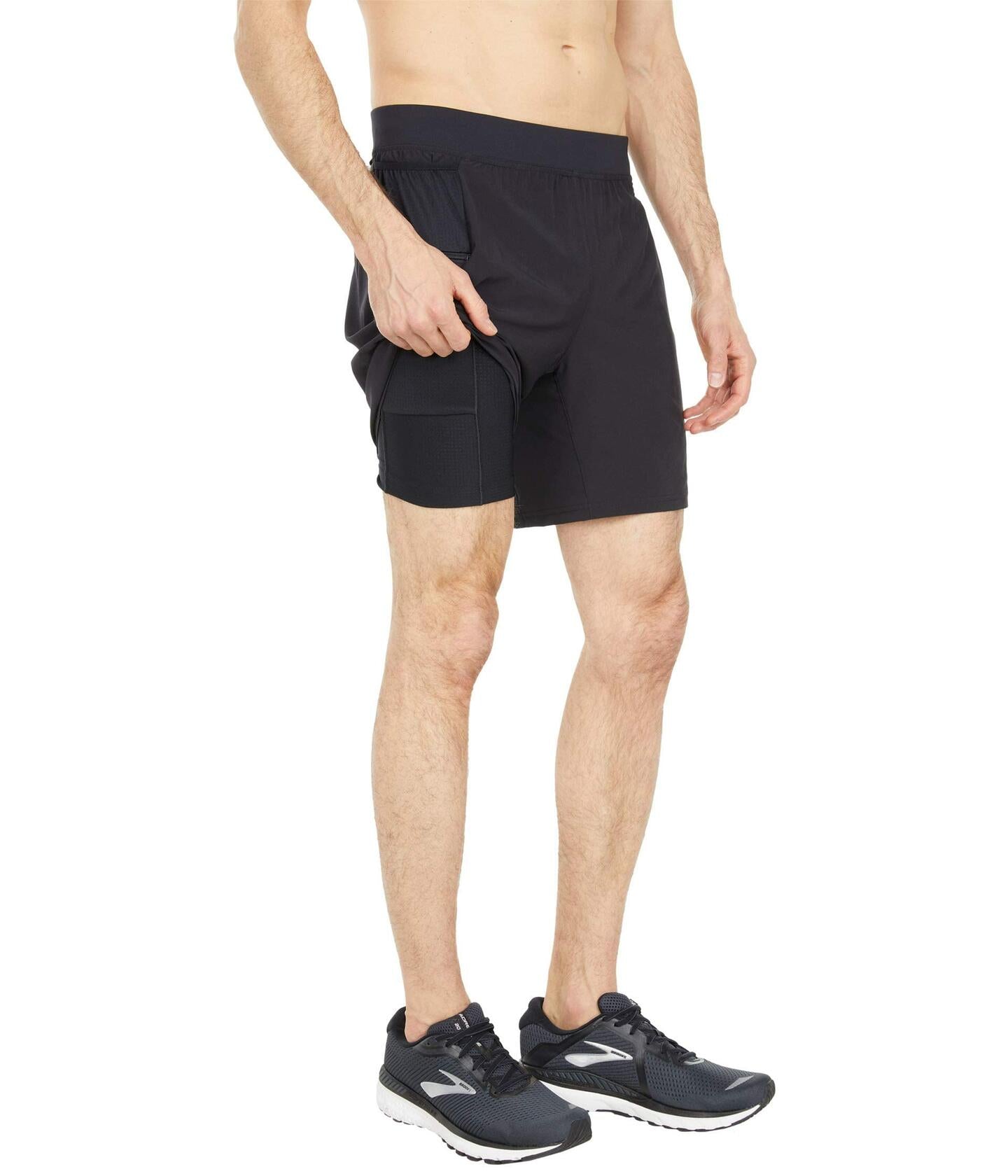Brooks Sherpa 7" 2-in-1 Shorts Black MD 7
