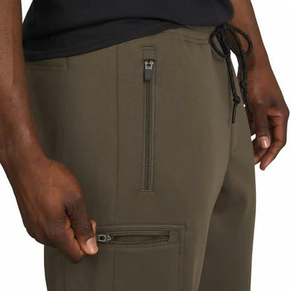 Weatherproof Vintage Men's Heavyweight Cargo Sweatpants - with Zip Pockets and Flex Waist (Green, XXL)