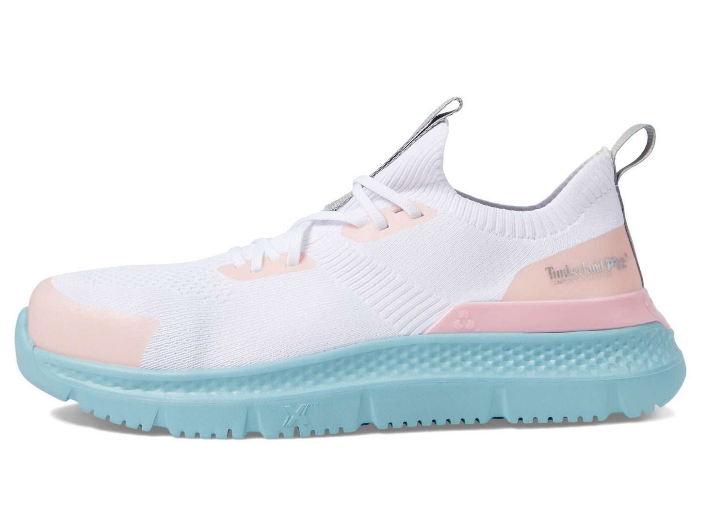 Timberland PRO® Setra Knit Composite Safety Toe Women’s Sneakers – Breathable Upper – Removable Insole White/Peach 7.5 C - Wide