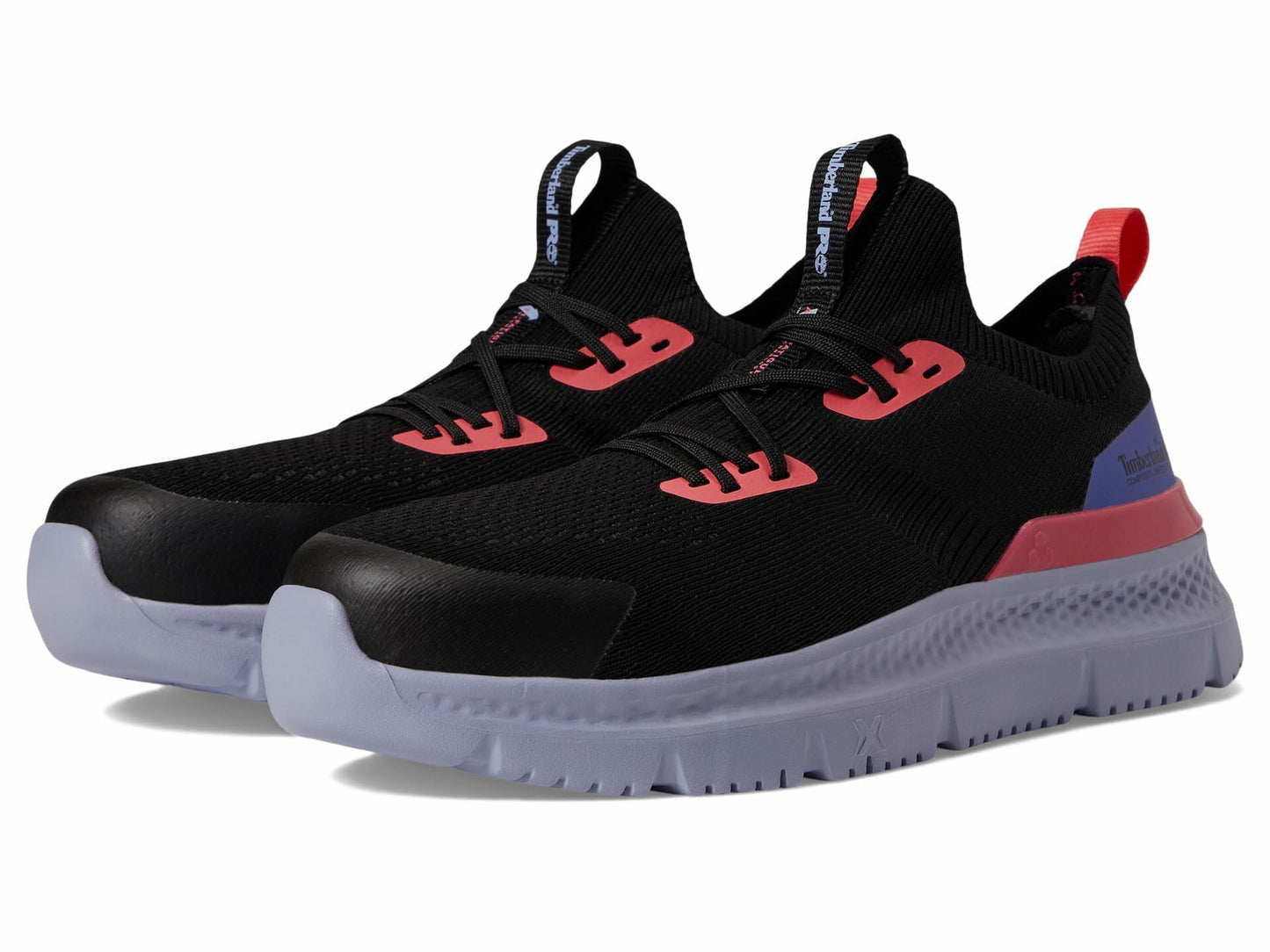 Timberland PRO® Setra Knit Composite Safety Toe Women’s Sneakers – Breathable Upper – Removable Insole Black/Pink 8 B - Medium