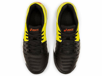 ASICS Kid's Gel-Resolution 7 GS Tennis Shoes, 1.5M, Black/Sour Yuzu