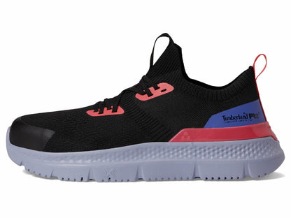 Timberland PRO® Setra Knit Composite Safety Toe Women’s Sneakers – Breathable Upper – Removable Insole Black/Pink 8 B - Medium