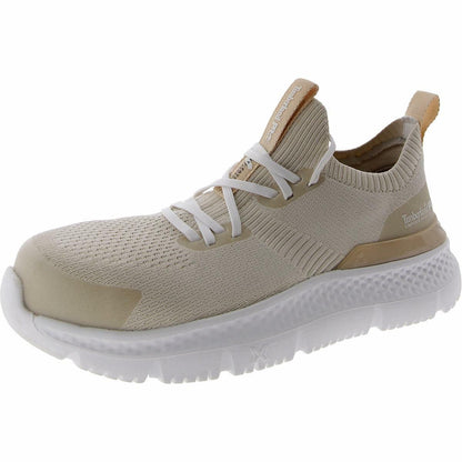 Timberland PRO® Setra Knit Composite Safety Toe Women’s Sneakers – Breathable Upper – Removable Insole Beige/Almond 8.5 C - Wide