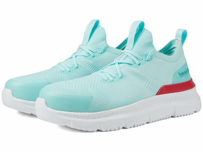 Timberland PRO® Setra Knit Composite Safety Toe Women’s Sneakers – Breathable Upper – Removable Insole Seafoam/Red 8.5 B - Medium