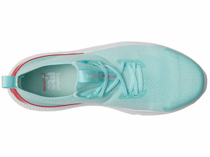 Timberland PRO® Setra Knit Composite Safety Toe Women’s Sneakers – Breathable Upper – Removable Insole Seafoam/Red 8.5 B - Medium