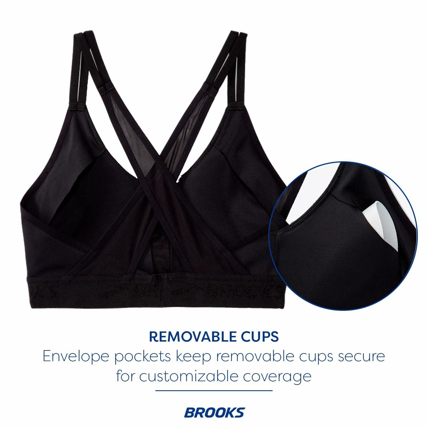 Brooks Women's Plunge 2.0 Sports Bra for Running, Workouts & Sports - Black - S