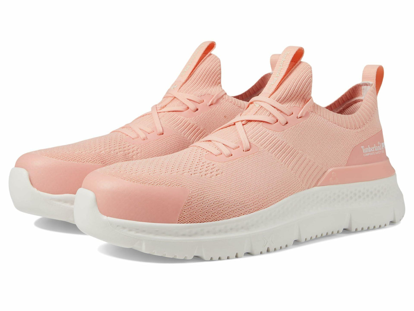 Timberland PRO® Setra Knit Composite Safety Toe Women’s Sneakers – Breathable Upper – Removable Insole Pink/White 7 B - Medium