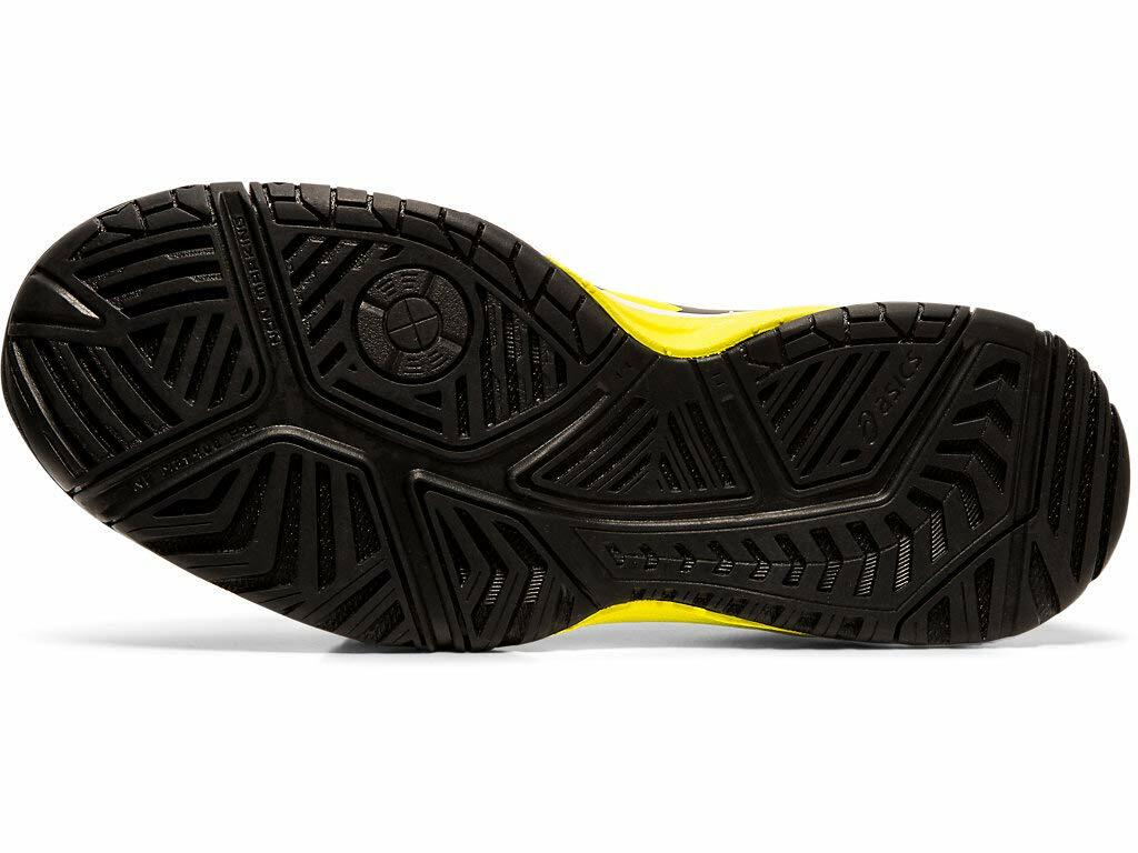 ASICS Kid's Gel-Resolution 7 GS Tennis Shoes, 1.5M, Black/Sour Yuzu