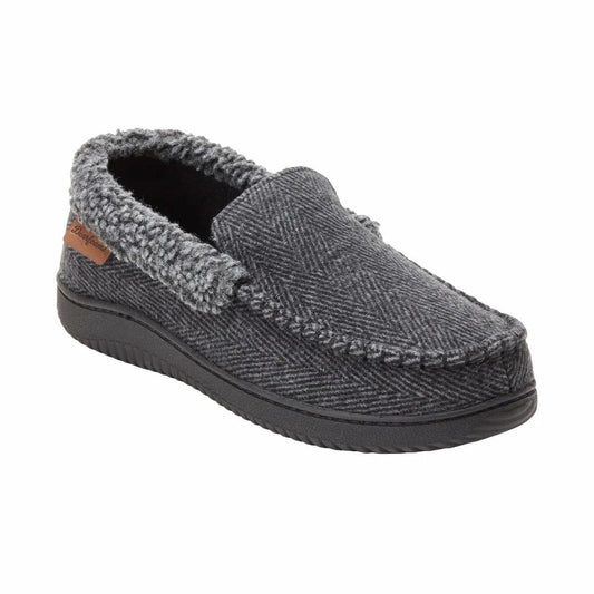 Dearfoams Men's Memory Foam Slipper (Gray, US Footwear Size System, Adult, Men, Alpha, Medium, X-Large)