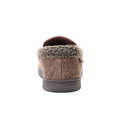 Dearfoams Men's Memory Foam Slipper (Coffee, US Footwear Size System, Adult, Men, Alpha, Medium, Medium)