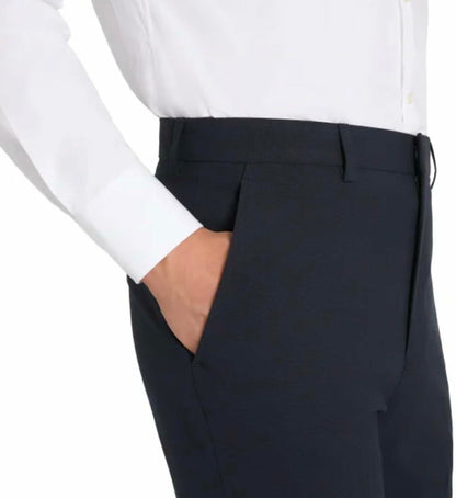 Calvin Klein Men's Slim Fit Stretch Flat Front Dress Pant (US, Waist Inseam, 32, 34, Regular, Regular, Blue)