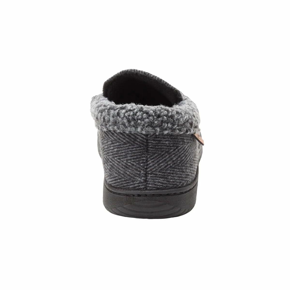 Dearfoams Men's Memory Foam Slipper (Gray, US Footwear Size System, Adult, Men, Alpha, Medium, X-Large)