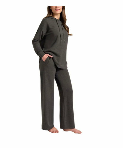 Max & Mia Women's 2 Pc Hoodie Lounge Set (US, Alpha, X-Large, Regular, Regular, Heather Charcoal (Gray))