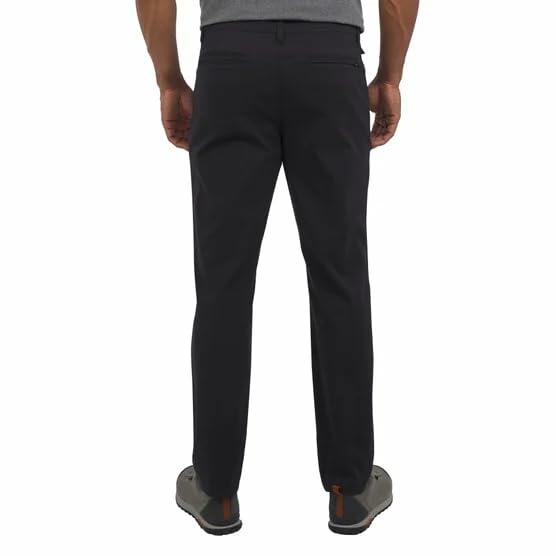 Weatherproof Vintage Men’s Tech Pants – Water-Resistant Stretch Performance Pants with Flex Waistband, Straight Fit (Black, 30x29)