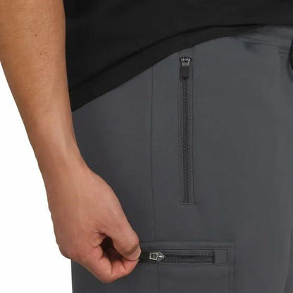 Weatherproof Vintage Men's Heavyweight Cargo Sweatpants - with Zip Pockets and Flex Waist (Gray, M)