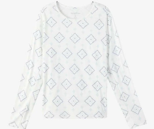 HANG TEN Women's Long Sleeve Shirt - Lightweight Quick Dry Rash Guard - Sun Protection Shirt - Beach - Hiking - Outdoor (White, XXL)