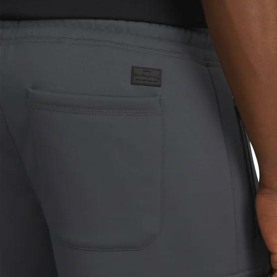 Weatherproof Vintage Men's Heavyweight Cargo Sweatpants - with Zip Pockets and Flex Waist (Gray, M)