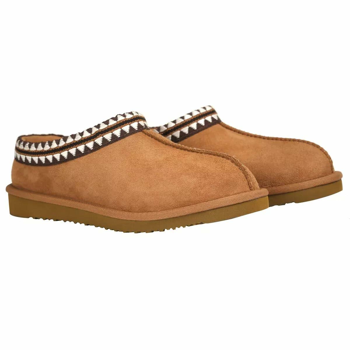 Kirkland Signature Unisex Shearling Slipper Havane (Chestnut, US Footwear Size System, Adult, Men, Numeric, Medium, 10)