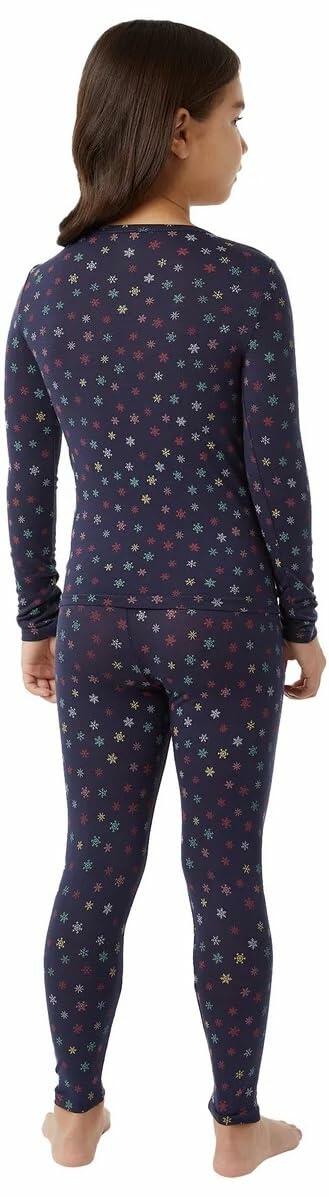 32 Degrees Kid's Heat Base Layer Set (Navy Snowflake, X-Large)