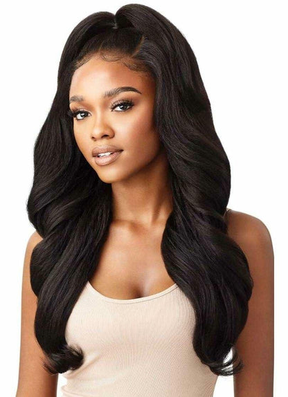 Outre Perfect Hair Line Synthetic 13x6 Faux Scalp Lace Front Wig - JULIANNE 24 (1B Off Black)