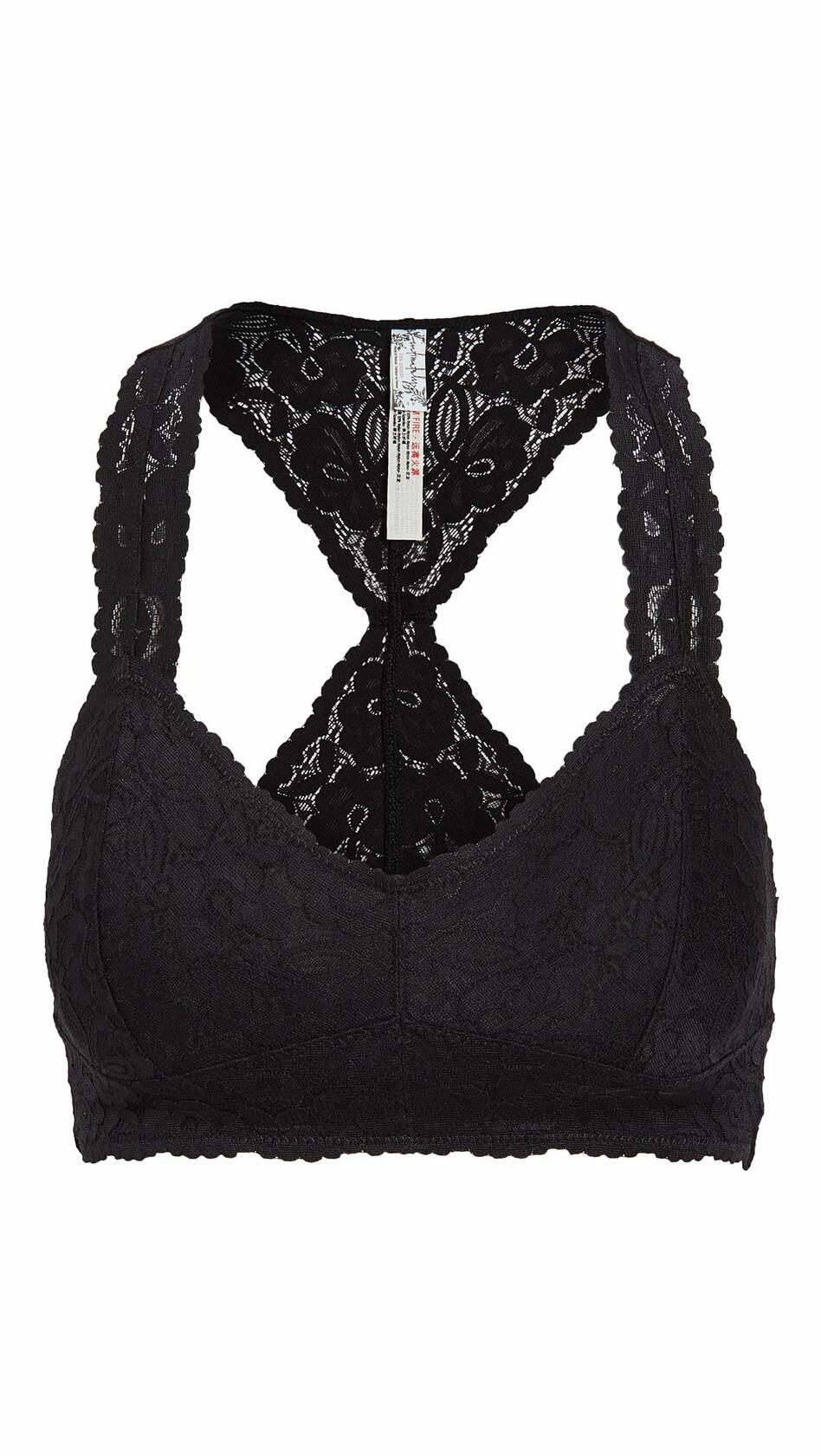 Free People Galloon Lace Racerback Navy SM