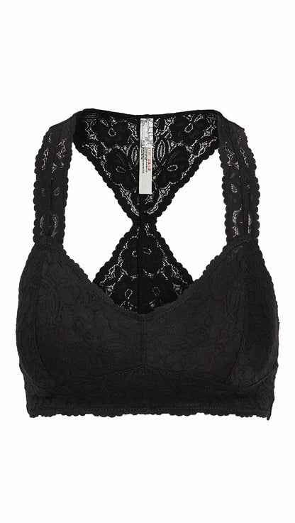 Free People Galloon Lace Racerback Navy SM