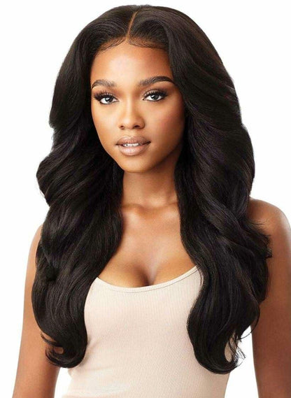 Outre Perfect Hair Line Synthetic 13x6 Faux Scalp Lace Front Wig - JULIANNE 24 (1B Off Black)