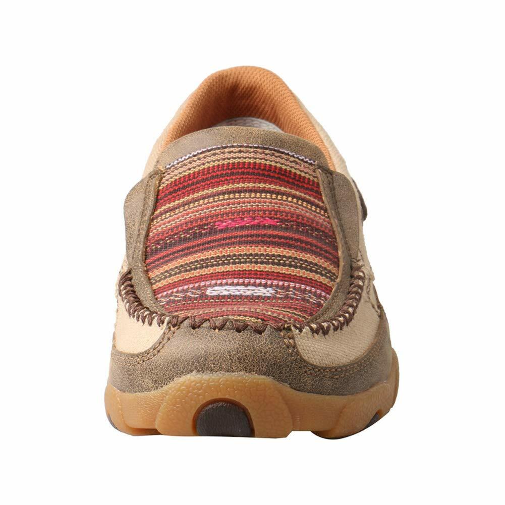 Twisted X Women's Slip-On Driving Moc, Moc Toe, Khaki & Multi, 6 M