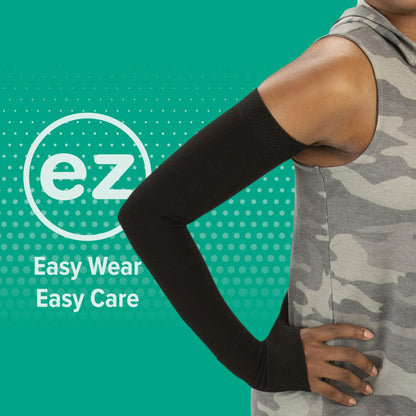 Juzo Soft 2002, Compression Armsleeve with Silicone Top Band, 30-40 mmHg, Max, Regular, 3 (III), Beige
