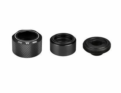 Thermaltake Pacific Black 4 Build-In O-Rings C-Pro G1/4 PETG 16mm OD Compression Fitting 6 Pack CL-W214-CU00BL-B