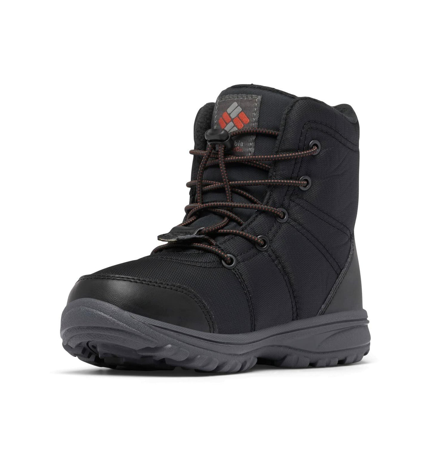 Columbia Youth Unisex Fairbanks Omni-Heat, Black/Warp Red, 4