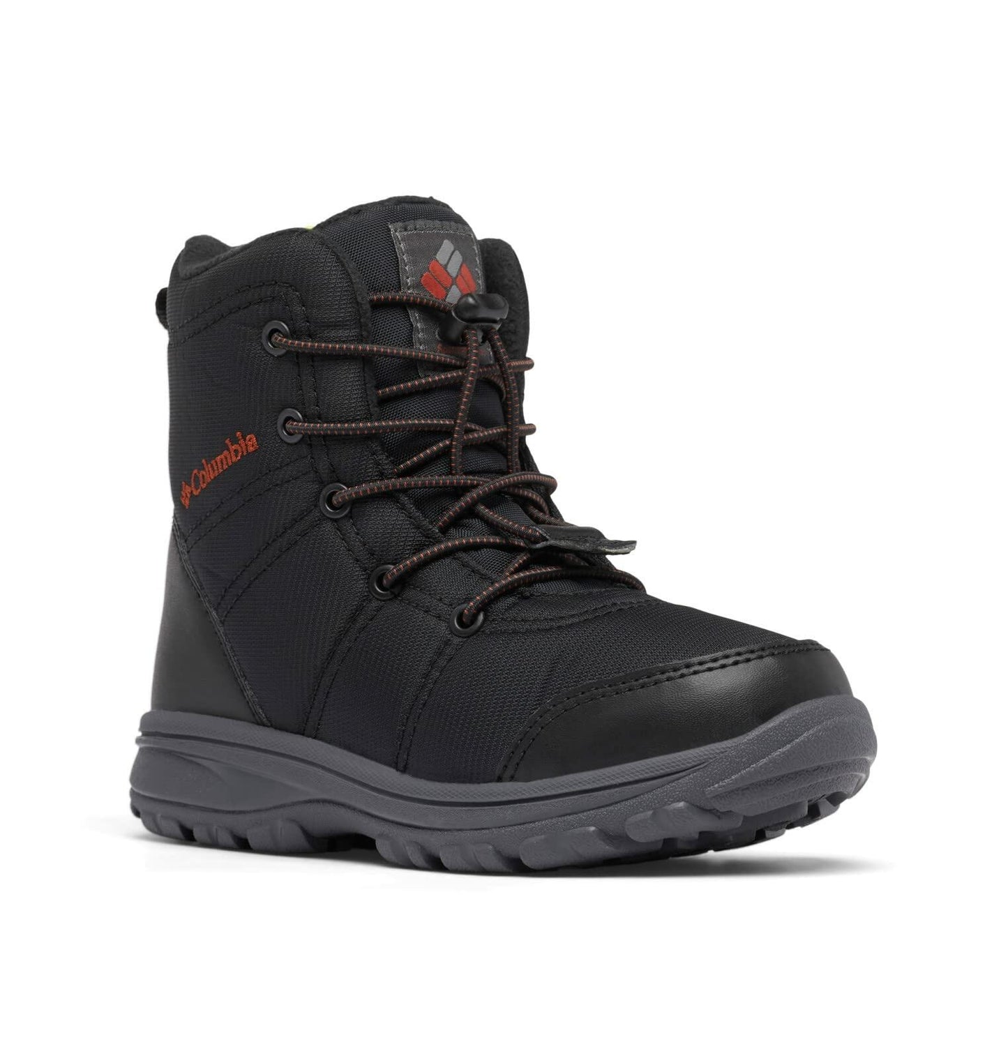 Columbia Youth Unisex Fairbanks Omni-Heat, Black/Warp Red, 4
