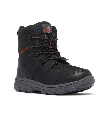 Columbia Youth Unisex Fairbanks Omni-Heat, Black/Warp Red, 4