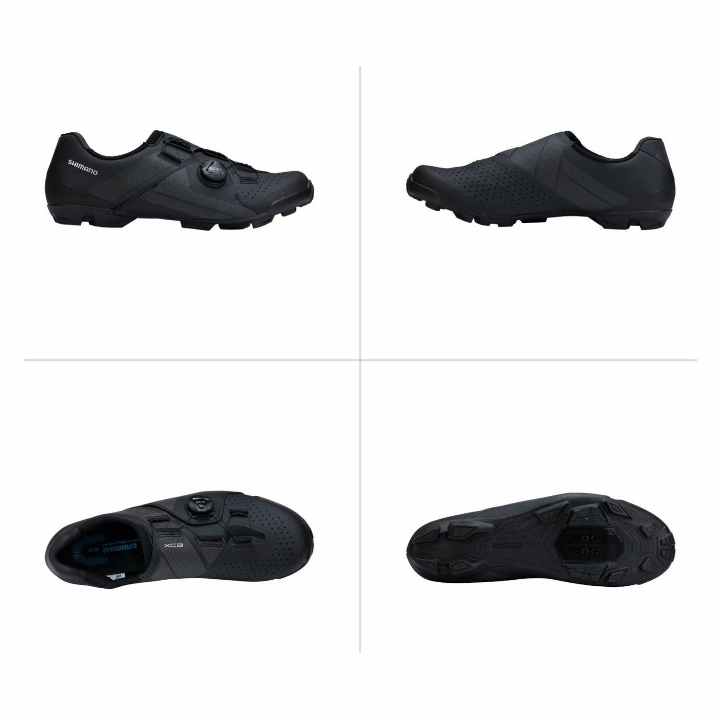 SHIMANO SH-XC300 High Value XC Mountain Bike Shoe, Black, 9.5-10 Men (EU 44)