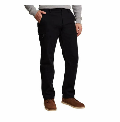 Weatherproof Vintage Men's Comfort Stretch Relaxed Fit Bonded Fleece Lined Canvas Utility Pant (US, Waist Inseam, 40, 32, Regular, Regular, Black)