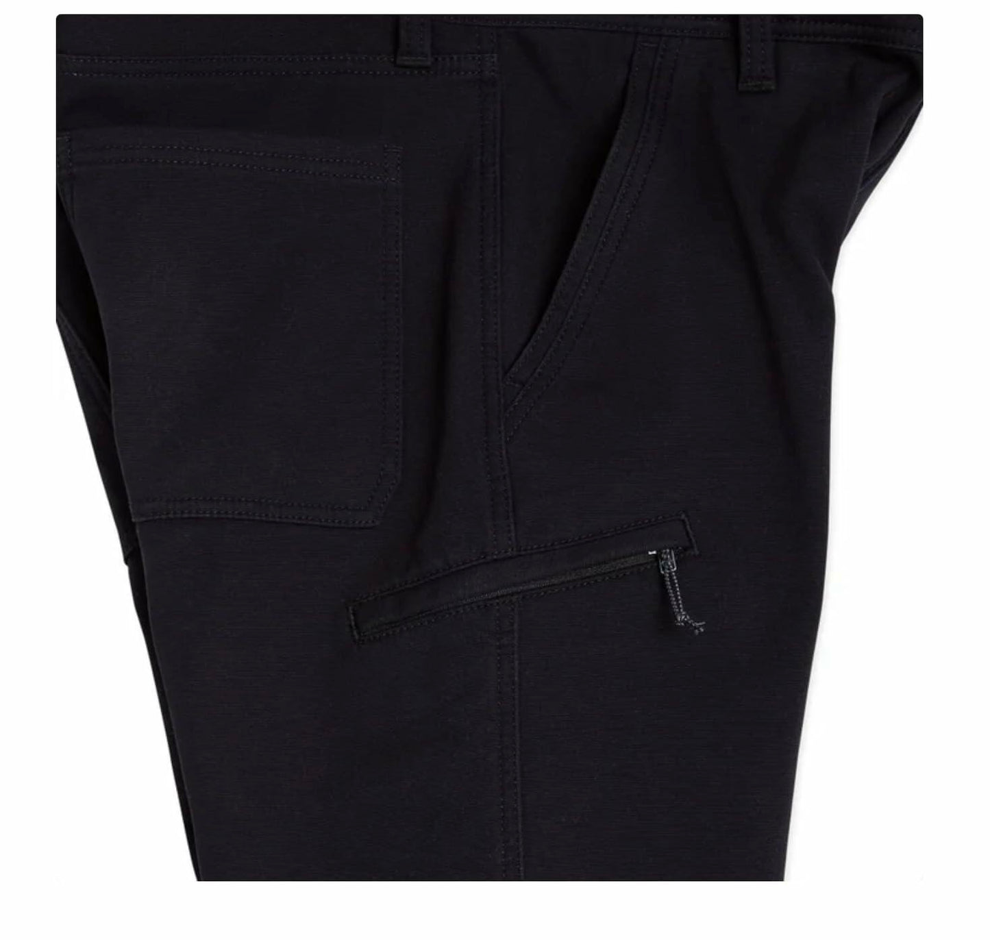 Weatherproof Vintage Men's Comfort Stretch Relaxed Fit Bonded Fleece Lined Canvas Utility Pant (US, Waist Inseam, 40, 32, Regular, Regular, Black)